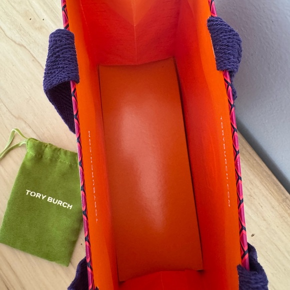 Tory Burch Orange and Purple Retail Shopping Bag - Picture 4 of 6